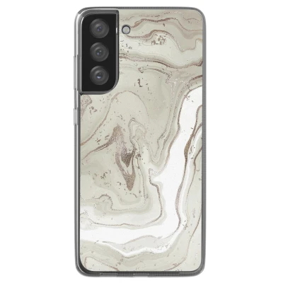 Afbeelding van imoshion hoesje Geschikt voor Samsung Galaxy S21 FE Design Sandy Marble