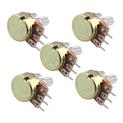 Afbeelding van HALJIA 5pcs Potentiometer 5K OHM Compatible with Arduino Raspberry Pi and Other Projects Knurled Shaft