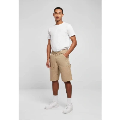 Afbeelding van Urban Classics Double KNEE Carpenter Shorts, Heren, Maat: 34x32, Unionbeige