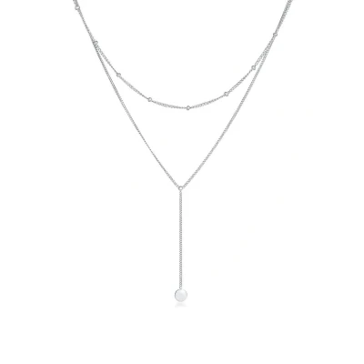 Afbeelding van Elli Layer LOOK Basic Ketting, Dames, Maat: 45, Silber