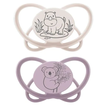 Afbeelding van NIP Butterfly: extra huid en tandvriendelijke vlinderfopspeen, speen zeer vlak, zacht flexibel, schijf licht luchtdoorlatend, BPA vrij, duurzaam, met doos, 5 18 maanden, lila