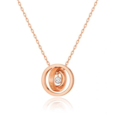 Afbeelding van Philip Jones Rosé vergulde ketting met &#039;Always My Mother Quote&#039; gemaakt Zirkondia® kristallen, Kristal, Kristal