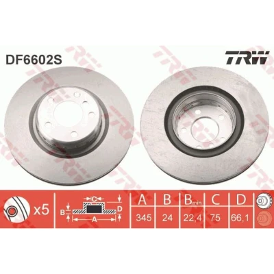 Afbeelding van Trw Remschijf DF6602S