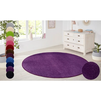 Afbeelding van Modern Effen Vloerkleed Rond Nasty Lila 200 Cm