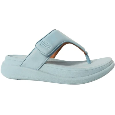 Afbeelding van FitFlop F Mode Go Adjustable Flatform Toe Post Sandals BLAUW Maat 40
