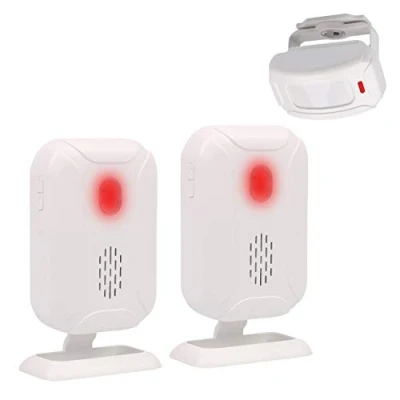 Afbeelding van Mengshen Bewegingsmelders alarm, draadloze deurbel voor toegangsdeur/bezoeker, huis en winkel/brievenbus, alarmsysteemset met 1 sensor 2 ontvangers YBQ041