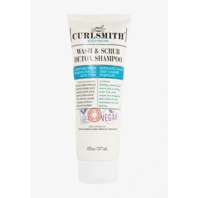 Afbeelding van Curlsmith Wash &amp; Scrub Detox Pro Biotic Vegan Exfoliating Clarifying Shampoo for any Hair Type, Healthy Scalp (237ml)