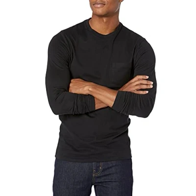 Afbeelding van Amazon Essentials T shirt met lange mouwen voor heren,Zwart,S