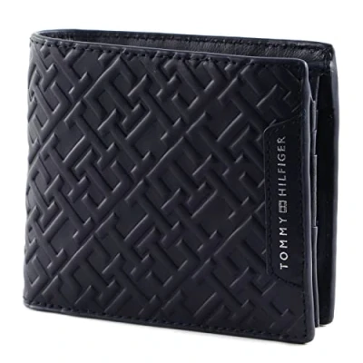 Afbeelding van Tommy Hilfiger Monogram cc flap and coin RFID portemonnee heren blauw