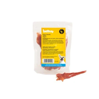 Afbeelding van Boomy Duck Jerky Hondensnacks Gedroogde eend filet 3 x 100g