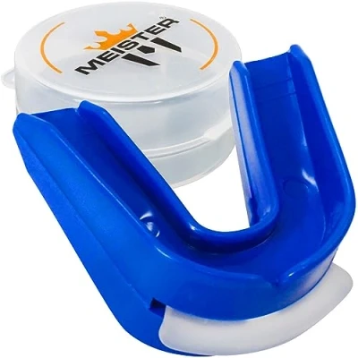 Afbeelding van Meister MMA Vormbare Dubbele Mondbeschermer met Doosje Blauw