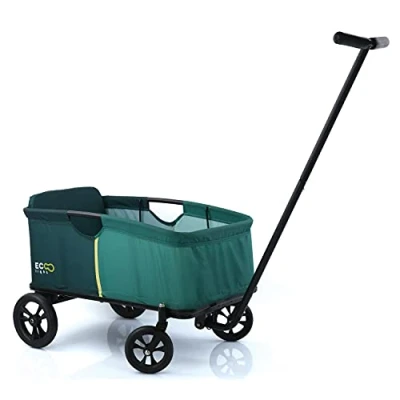 Afbeelding van Hauck 933057 Bolderwagen Eco Light, Stabiel, met Zitkussen voor 1 Kind, Inklapbaar, Belastbaar tot 50 kg, Groen