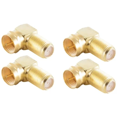 Afbeelding van Shiverpeaks BS15 301714 F adapter, haaks Verguld Aansluitingen: stekker, bus 4 stuk(s)
