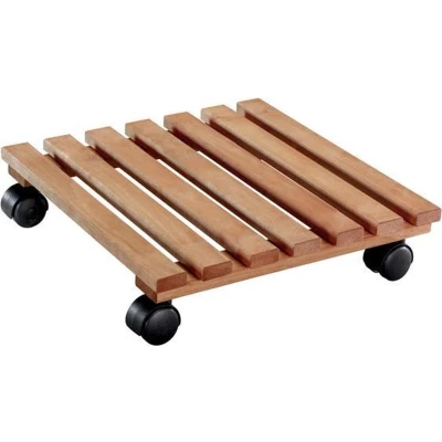 Afbeelding van WAGNER Plantentrolley NATURE 35 x 8 cm I Bloementrolley voor binnengebruik Bakwagen van FSC® gecertificeerd massief elzenhout, terracotta Draagvermogen 100 kg Made in EU 20083501