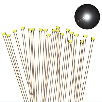 Afbeelding van Evemodel C0402W 20 STK. SMD LED wit ontwerp 0402 + Cu draad 20cm NIEUW
