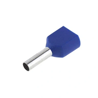 Afbeelding van SeKi 14222 Tweelingadereindhulzen 2x2,5mm2, blauw, 100 stuks Zwillings adereindhuls.