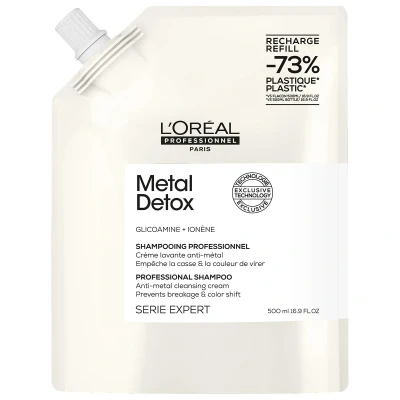 Afbeelding van L’Oréal Professionnel Metal Detox Shampoo Refill voor beschadigd haar 500 ml