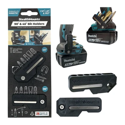 Afbeelding van StealthMounts BH MK 4590 BLK BLACK 45&amp;90 Magnetische Bithouder Voor Makita Zwart 2 pack