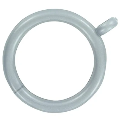 Afbeelding van Merriway BH03272 Kunststof gordijnring, grijs/wit, 24 stuks