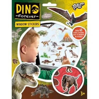 Afbeelding van Totum Auto Raamstickers 45 stuks dinosaurus thema voor kinderen