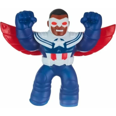Afbeelding van Heroes of Goo Jit Zu Marvel Helden verpakking. Captain America Sam Wilson buigzaam, 11,5 cm groot, 41376