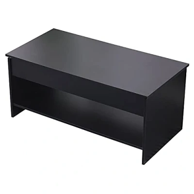 Afbeelding van Salontafel met hefbaar blad, zwart HEDDA