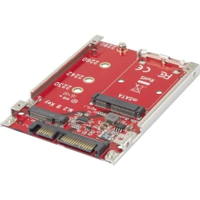 Afbeelding van Interface converter [1x mSATA bus, M.2 NGFF 1x SATA combi stekker 15+7 polig]