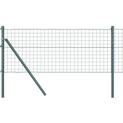 Afbeelding van vidaXL Euro Omheining met 13 Posts 0,4x50 m Gegalvaniseerd Staal Groen