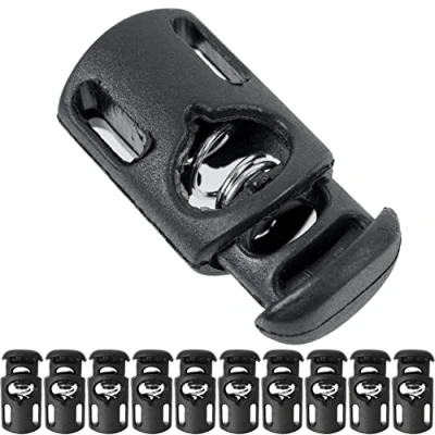 Afbeelding van Ronde koordstopper met 1 gat, 20 x 13 mm, 6 3 mm Ideaal voor Ø koorden, 10 stuks, Rubber Koordklem, Tanka Jas, Rugzakken, Snoerklem, Snelveters Schoenen