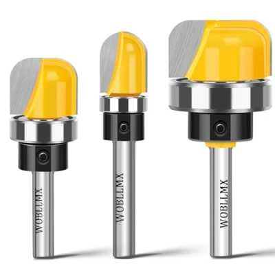 Afbeelding van WOBLLMX 3 stuks 6 mm frezen voor bovenfrees, met kogellagers, holle frees, ronde routerbits, het snijgereedschap, houtbewerking, shaker cutter gereedschap (Ø12,7 mm, 19 28,6 mm)