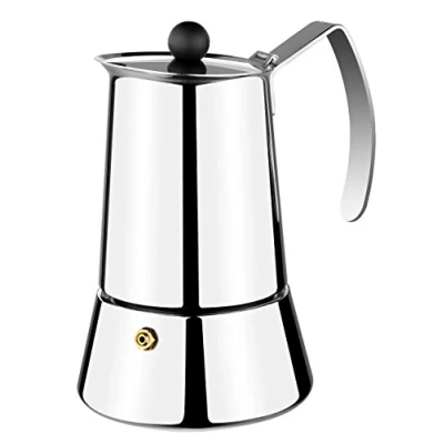 Afbeelding van Italiaanse Koffiepot Monix M630006 Zilver 6 Kopjes Roestvrij staal