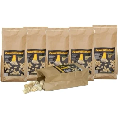 Afbeelding van RaiffijzerWare open haard, vuuraanstekers, vuurballen (aanmaakblokjes ecologisch, van natuurlijke producten was, natuurlijk hout; vochtbestendig; brandduur ca. 10 min) 15 kg