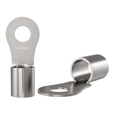 Afbeelding van Lumonic 10x crimp terminals blank 50 70mm² I M10 ongeïsoleerd kabelschoenen M10, buisvormige kabelschoen 50mm2 70mm2 oogje, co