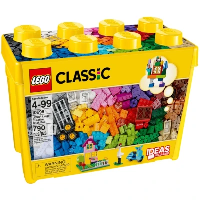 Afbeelding van LEGO Classic Creatieve grote opbergdoos met Kleurrijke Stenen, Ramen, Deuren, Wielen en een Basisplaat, Creatief Speelgoed voor Kinderen, Leuk Cadeau Jongens Meisjes vanaf 4 Jaar 10698
