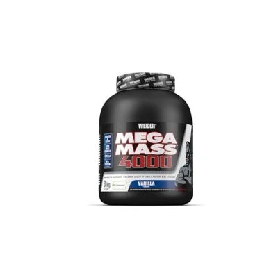 Afbeelding van Weider Mega Mass 4000 Weight Gainer Shake met eiwitten en creatine, vanille, spieropbouw, 3 kg