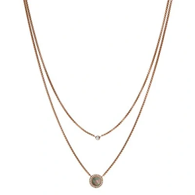 Afbeelding van Fossil collier JF02953791 roségoudkleurig