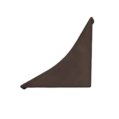 Afbeelding van DQ PP Hoeklijst eindstuk wengé 23 x mm pvc keukenstrip werkblad, afdekstrip keuken, wandafsluitprofiel, tafelbladprofiel