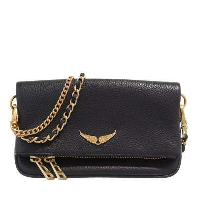 Afbeelding van Zadig &amp; Voltaire dames Rock Nano Grained clutch van leer