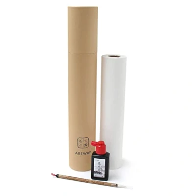 Afbeelding van Artway Chinese Shu (rijp) Xuan rijstpapierrol met inkt en borstel, wit