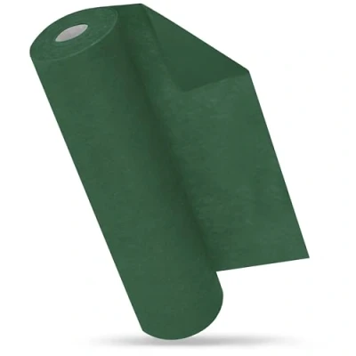 Afbeelding van Tafelloper tafeldecoratie donkergroen (30 cm x 25 m) verjaardag bruiloft tafelband