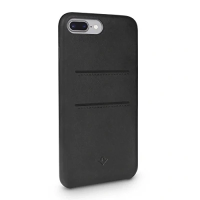Afbeelding van Twelve South Ontspannen leren hoes voor iPhone 8 Plus/7 Plus/6 Plus, met de hand gepolijste kaartvakken (zwart)