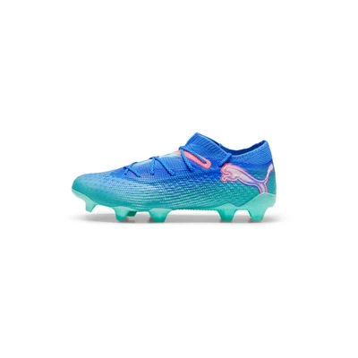 Afbeelding van Puma Future 7 Ultimate LOW FG/AG Voetbalschoenen met kunststof noppen, Heren, Maat: 37.5, Bluemazing/white/electric peppermint Textiel/ synthetisch