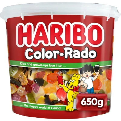 Afbeelding van Haribo Color Rado wine gum + engelse drop 650gram