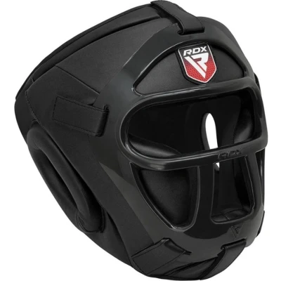 Afbeelding van RDX Sports T1 Hoofdbeschermer Met Verwijderbare Gezichtskooi Zwart Large Kleur: Boksen Boks Bescherming Bokshelm
