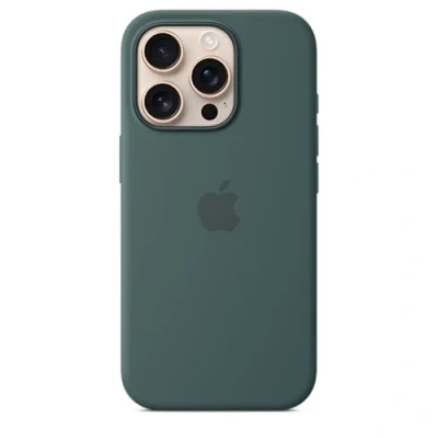 Afbeelding van Origineel Apple iPhone 16 Pro MagSafe Hoesje Siliconen en TPU (zacht) Softcase/Backcover Groen Telefoonhoesje