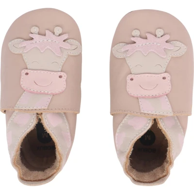 Afbeelding van Bobux Soft Soles Beige Giraffe Babyslofjes EU 20