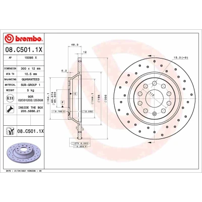 Afbeelding van Brembo Remschijven 08.C501.1X