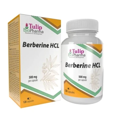 Afbeelding van Berberine HCL 500mg 120 capsules, LABORATORIUM GETEST DOOR AGROLAB DUITSLAND, Hoog gedoseerd, Non GMO, Geen vulstoffen of additieven