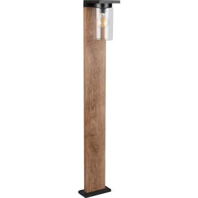 Afbeelding van TRIO ARDILA Paalverlichting Hout element excl. 1x E27 4W Schemersensor Buitenverlichting IP44