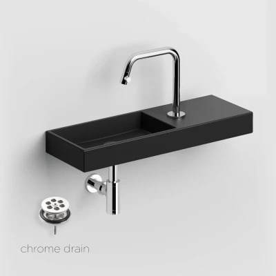 Afbeelding van Fonteinset Clou Mini Wash Me Incl. Toebehoren 7x56 Cm Mat Zwart